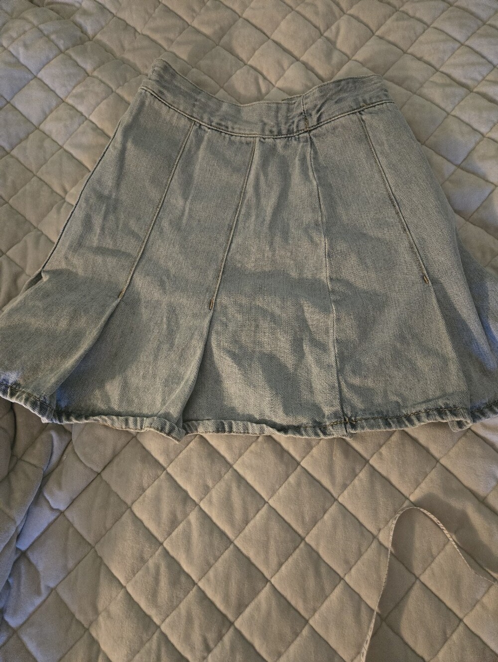Pac Sun Light Blue Denim A-Line Skirt